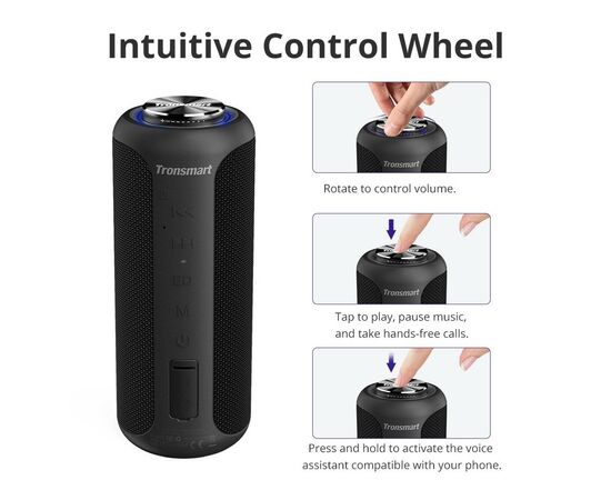 Акустическая система Tronsmart T6 Plus Upgraded Edition Black (367785), изображение 12 Акустическая система Tronsmart T6 Plus Upgraded Edition Black (367785), изображение 12