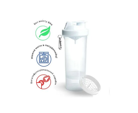 Шейкер спортивный SmartShake Slim 500ml Pure White (10253301), изображение 11