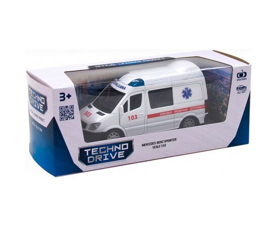 Машина Techno Drive Mercedes-Benz Sprinter Швидка допомога (250295), зображення 11 Машина Techno Drive Mercedes-Benz Sprinter Швидка допомога (250295), зображення 11