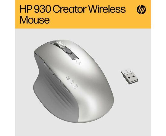 Мышка HP Creator 930 Wireless Silver (1D0K9AA), изображение 6 Мышка HP Creator 930 Wireless Silver (1D0K9AA), изображение 6