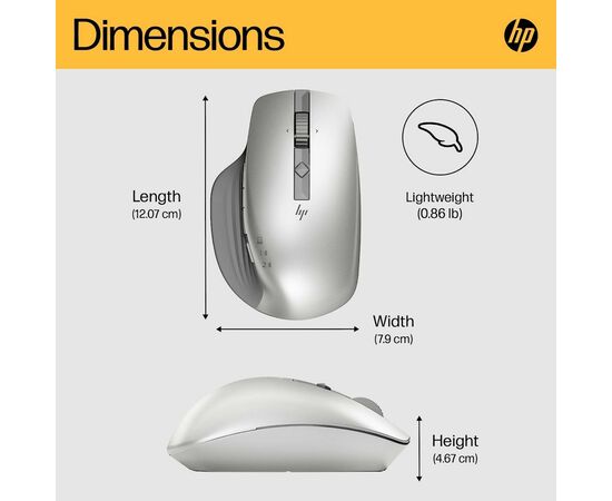 Мышка HP Creator 930 Wireless Silver (1D0K9AA), изображение 8 Мышка HP Creator 930 Wireless Silver (1D0K9AA), изображение 8
