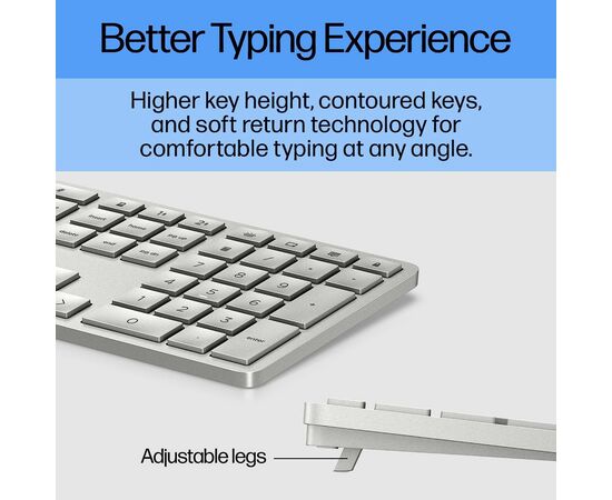 Клавиатура HP 970 Programmable Bluetooth/Wireless UA White (3Z729AA), изображение 11 Клавиатура HP 970 Programmable Bluetooth/Wireless UA White (3Z729AA), изображение 11