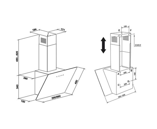 Вытяжка кухонная Eleyus AGAT 1200 LED 60 BL, изображение 12 Вытяжка кухонная Eleyus AGAT 1200 LED 60 BL, изображение 12