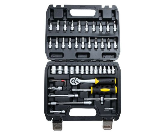 Набор инструментов Sigma насадок торцевых и бит 1/4" 46шт CrV mid (6003511), изображение 3