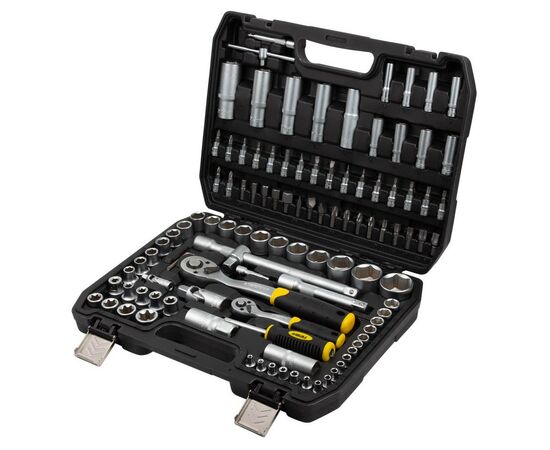 Набор инструментов Sigma насадок торцевых и бит 1/4", 1/2" 110шт CrV mid (6003771)