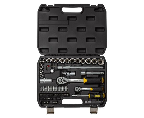 Набор инструментов Sigma насадок торцевых и бит 1/4", 1/2" 72шт CrV mid (6003741), изображение 3 Набор инструментов Sigma насадок торцевых и бит 1/4", 1/2" 72шт CrV mid (6003741), изображение 3