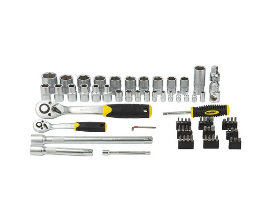 Набор инструментов Sigma насадок торцевых и бит 1/4", 1/2" 72шт CrV mid (6003741), изображение 4 Набор инструментов Sigma насадок торцевых и бит 1/4", 1/2" 72шт CrV mid (6003741), изображение 4