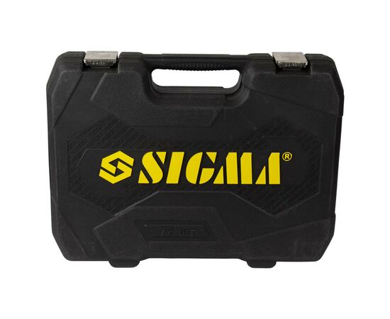 Набор инструментов Sigma насадок торцевых и бит 1/4", 1/2" 72шт CrV mid (6003741), изображение 6 Набор инструментов Sigma насадок торцевых и бит 1/4", 1/2" 72шт CrV mid (6003741), изображение 6