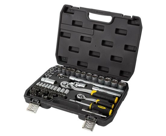 Набор инструментов Sigma насадок торцевых и бит 1/4", 1/2" 72шт CrV mid (6003741)