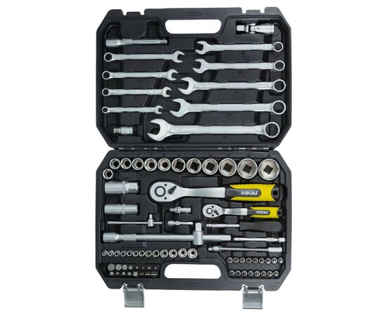 Набор инструментов Sigma насадок торцевых и бит 1/4", 1/2" 82шт CrV mid (6001551), изображение 3 Набор инструментов Sigma насадок торцевых и бит 1/4", 1/2" 82шт CrV mid (6001551), изображение 3