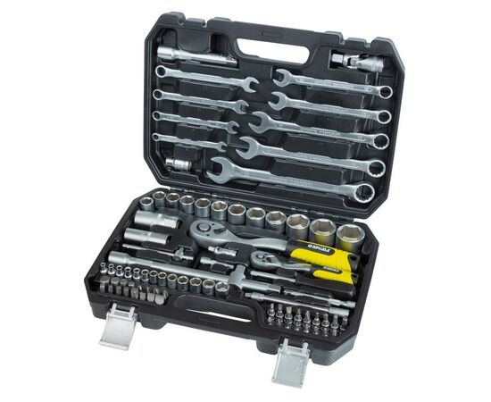 Набор инструментов Sigma насадок торцевых и бит 1/4", 1/2" 82шт CrV mid (6001551)