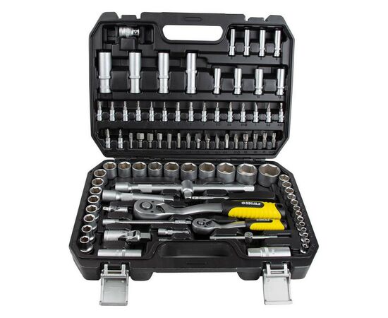 Набор инструментов Sigma насадок торцевых и бит 1/4", 1/2" 94шт CrV mid (6003761), изображение 2 Набор инструментов Sigma насадок торцевых и бит 1/4", 1/2" 94шт CrV mid (6003761), изображение 2