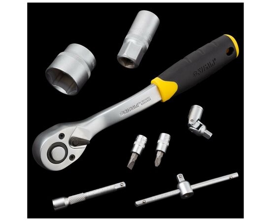 Набор инструментов Sigma насадок торцевых и с1/4" 1/2" 114шт CrV (6003781), изображение 8