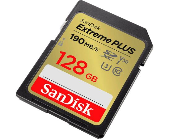 Карта памяти SanDisk 128GB SDXC class 10 UHS-I U3 4K Extreme Plus (SDSDXWA-128G-GNCIN), изображение 3 Карта памяти SanDisk 128GB SDXC class 10 UHS-I U3 4K Extreme Plus (SDSDXWA-128G-GNCIN), изображение 3