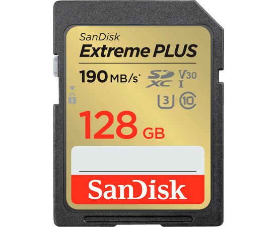 Карта памяти SanDisk 128GB SDXC class 10 UHS-I U3 4K Extreme Plus (SDSDXWA-128G-GNCIN)