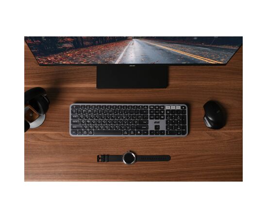 Клавиатура 2E KS240 Wireless/Bluetooth Grey (2E-KS240WG), изображение 2 Клавиатура 2E KS240 Wireless/Bluetooth Grey (2E-KS240WG), изображение 2
