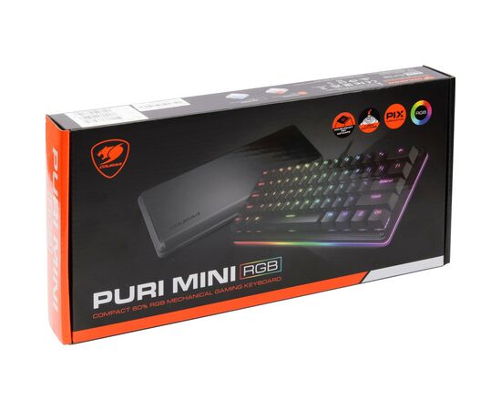 Клавиатура Cougar Puri Mini RGB USB Black (Puri Mini RGB), изображение 9 Клавиатура Cougar Puri Mini RGB USB Black (Puri Mini RGB), изображение 9