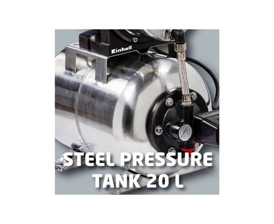 Насосная станция Einhell GC-WW 1250 NN, 1200 Вт, 5000 л/ч, бак 20л (4173490), изображение 8 Насосная станция Einhell GC-WW 1250 NN, 1200 Вт, 5000 л/ч, бак 20л (4173490), изображение 8