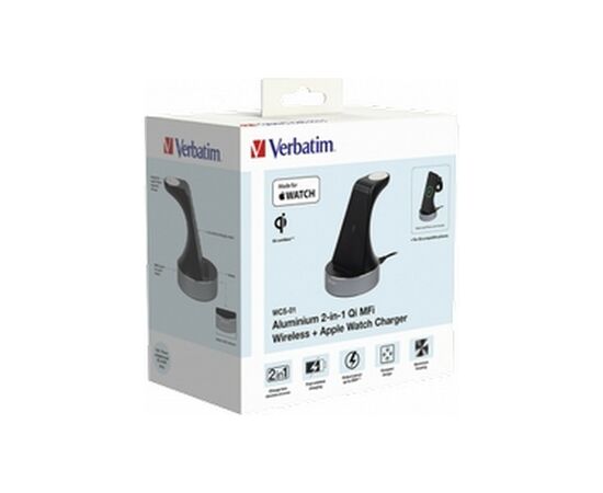 Зарядний пристрій Verbatim 2in1 Apple Watch and iPhone Charging Stand (49555), зображення 10 Зарядний пристрій Verbatim 2in1 Apple Watch and iPhone Charging Stand (49555), зображення 10
