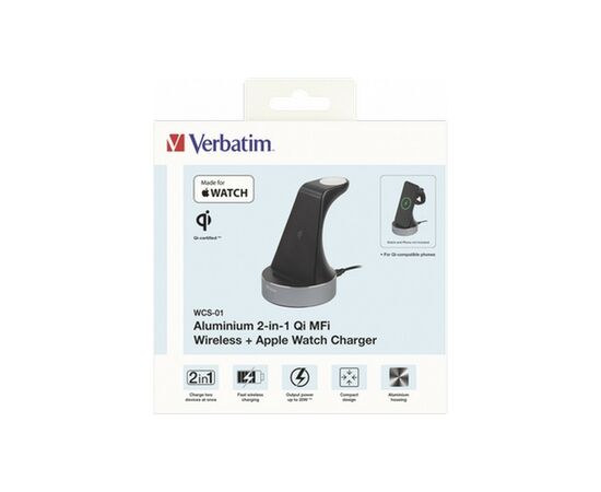 Зарядний пристрій Verbatim 2in1 Apple Watch and iPhone Charging Stand (49555), зображення 11 Зарядний пристрій Verbatim 2in1 Apple Watch and iPhone Charging Stand (49555), зображення 11