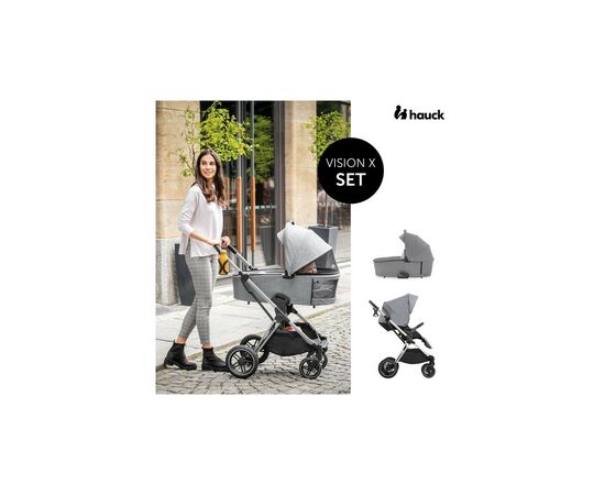 Коляска Hauck 2 в 1 Vision X Set (Melange Grey) (16525-6), изображение 12 Коляска Hauck 2 в 1 Vision X Set (Melange Grey) (16525-6), изображение 12