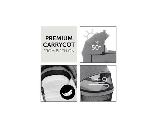 Коляска Hauck 2 в 1 Vision X Set (Melange Grey) (16525-6), изображение 9 Коляска Hauck 2 в 1 Vision X Set (Melange Grey) (16525-6), изображение 9