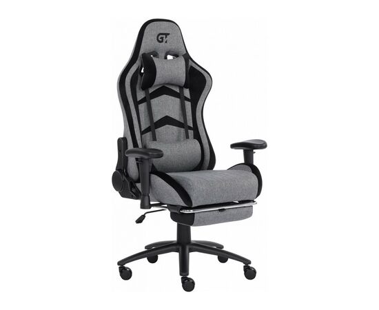 Кресло игровое GT Racer X-2534-F Gray/Black Suede (X-2534-F Fabric Gray/Black Suede), изображение 2 Кресло игровое GT Racer X-2534-F Gray/Black Suede (X-2534-F Fabric Gray/Black Suede), изображение 2
