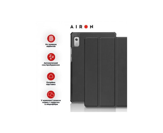 Чехол для планшета AirOn Premium Lenovo Tab M9 9" (TB-310FU) + protective film black (4822352781091), изображение 5 Чехол для планшета AirOn Premium Lenovo Tab M9 9" (TB-310FU) + protective film black (4822352781091), изображение 5