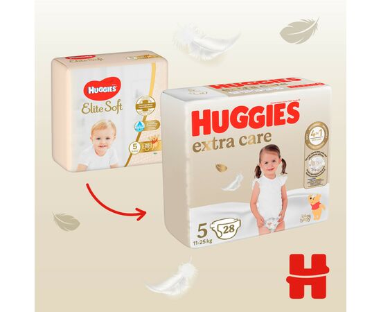 Подгузники Huggies Extra Care Size 5 (11-25 кг) 28 шт (5029053583150), изображение 3 Подгузники Huggies Extra Care Size 5 (11-25 кг) 28 шт (5029053583150), изображение 3