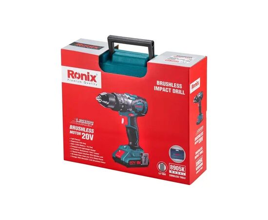 Шуруповерт Ronix ударный аккумуляторный 20В, 2Ah х 2 (8905K), изображение 11 Шуруповерт Ronix ударный аккумуляторный 20В, 2Ah х 2 (8905K), изображение 11