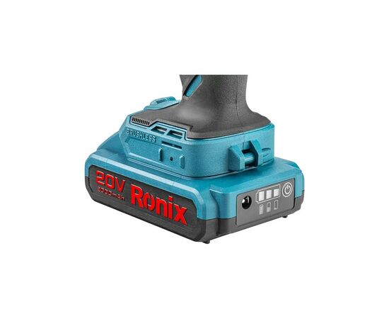 Шуруповерт Ronix ударный аккумуляторный 20В, 2Ah х 2 (8905K), изображение 5 Шуруповерт Ronix ударный аккумуляторный 20В, 2Ah х 2 (8905K), изображение 5