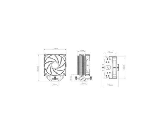 Кулер для процессора Deepcool AG400 BK ARGB, изображение 11 Кулер для процессора Deepcool AG400 BK ARGB, изображение 11