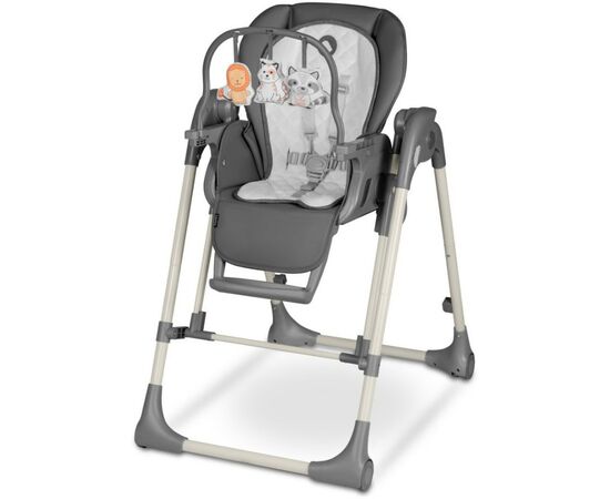 Стульчик для кормления Lionelo 2 в 1 Laurice Grey Stone с функцией качели (LO-LAURICE GREY STONE), изображение 3 Стульчик для кормления Lionelo 2 в 1 Laurice Grey Stone с функцией качели (LO-LAURICE GREY STONE), изображение 3