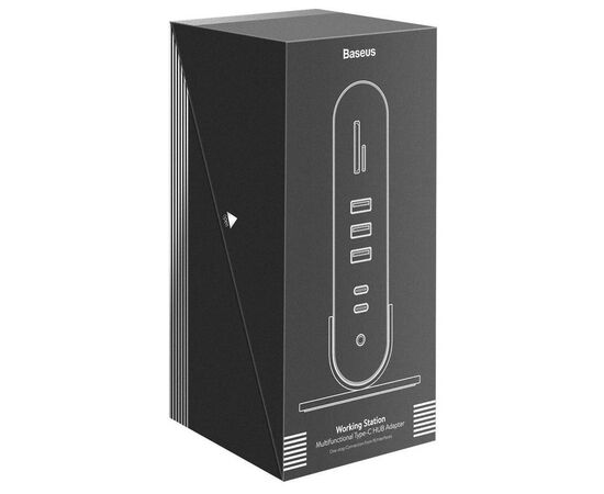 Концентратор Baseus USB3.2 Type-C to 1xHDMI/VGA/4xUSB-C/5xUSB/RJ45/SD/TRRS 3.5mm/PD 100W + PA 16 in 1 (CAHUB-BG0G), зображення 12 Концентратор Baseus USB3.2 Type-C to 1xHDMI/VGA/4xUSB-C/5xUSB/RJ45/SD/TRRS 3.5mm/PD 100W + PA 16 in 1 (CAHUB-BG0G), зображення 12