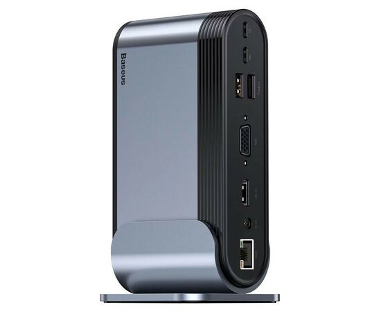 Концентратор Baseus USB3.2 Type-C to 1xHDMI/VGA/4xUSB-C/5xUSB/RJ45/SD/TRRS 3.5mm/PD 100W + PA 16 in 1 (CAHUB-BG0G), зображення 2 Концентратор Baseus USB3.2 Type-C to 1xHDMI/VGA/4xUSB-C/5xUSB/RJ45/SD/TRRS 3.5mm/PD 100W + PA 16 in 1 (CAHUB-BG0G), зображення 2