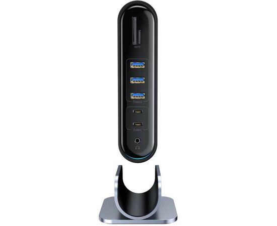 Концентратор Baseus USB3.2 Type-C to 1xHDMI/VGA/4xUSB-C/5xUSB/RJ45/SD/TRRS 3.5mm/PD 100W + PA 16 in 1 (CAHUB-BG0G), зображення 5 Концентратор Baseus USB3.2 Type-C to 1xHDMI/VGA/4xUSB-C/5xUSB/RJ45/SD/TRRS 3.5mm/PD 100W + PA 16 in 1 (CAHUB-BG0G), зображення 5