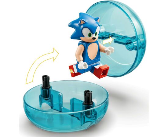 Конструктор LEGO Sonic the Hedgehog Соревнования скоростной сферы Соника 292 детали (76990), изображение 5 Конструктор LEGO Sonic the Hedgehog Соревнования скоростной сферы Соника 292 детали (76990), изображение 5