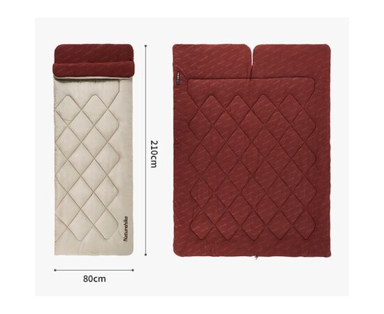Спальный мешок Naturehike R350 CNH22SD005 Burgundy/Beige (6927595753514), изображение 3 Спальный мешок Naturehike R350 CNH22SD005 Burgundy/Beige (6927595753514), изображение 3