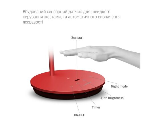 Настольная лампа Videx VL-TF15R 20W 4100K 220V red (26431), изображение 7 Настольная лампа Videx VL-TF15R 20W 4100K 220V red (26431), изображение 7