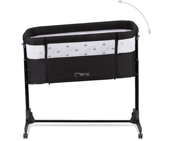 Кроватка MoMi Приставне ліжечко MoMi REVO (колір - dark grey) (LOZE00021), изображение 2 Кроватка MoMi Приставне ліжечко MoMi REVO (колір - dark grey) (LOZE00021), изображение 2