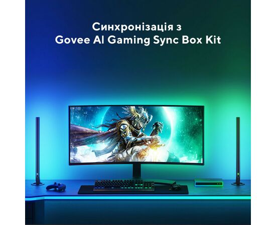 Светодиодная лента Govee Neon Gaming Table Light 3м Білий (H61C33D1), изображение 11 Светодиодная лента Govee Neon Gaming Table Light 3м Білий (H61C33D1), изображение 11