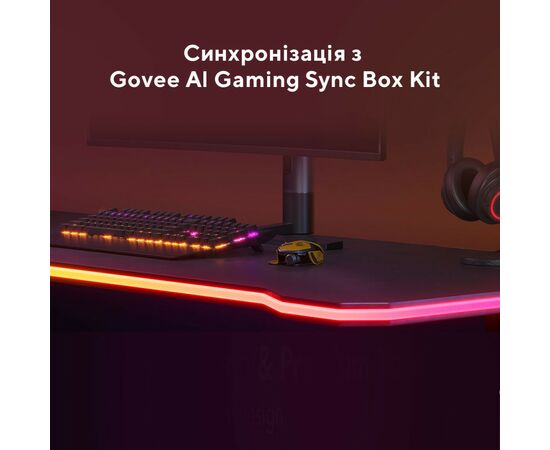 Светодиодная лента Govee Neon Gaming Table Light 3м Білий (H61C33D1), изображение 12 Светодиодная лента Govee Neon Gaming Table Light 3м Білий (H61C33D1), изображение 12