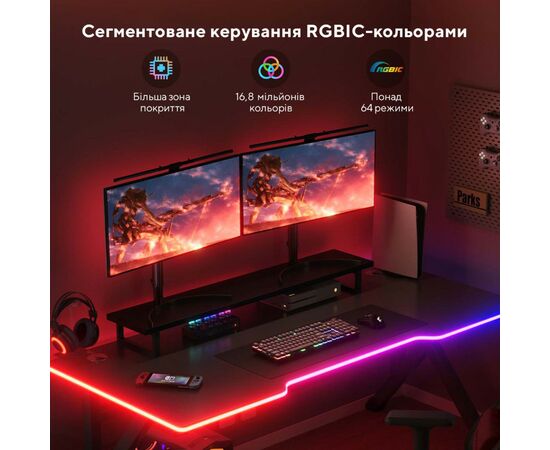 Светодиодная лента Govee Neon Gaming Table Light 3м Білий (H61C33D1), изображение 5 Светодиодная лента Govee Neon Gaming Table Light 3м Білий (H61C33D1), изображение 5
