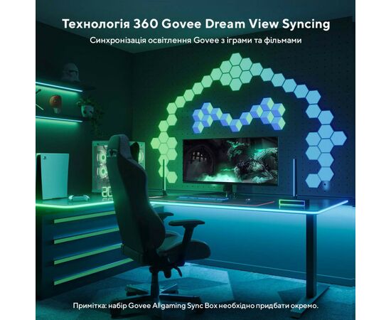 Светодиодная лента Govee Neon Gaming Table Light 3м Білий (H61C33D1), изображение 9 Светодиодная лента Govee Neon Gaming Table Light 3м Білий (H61C33D1), изображение 9