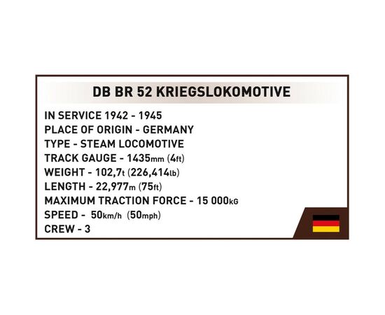 Конструктор Cobi Локомотив Kriegslokomotive Class 52 1:35, 2476 деталей (COBI-6281), изображение 11 Конструктор Cobi Локомотив Kriegslokomotive Class 52 1:35, 2476 деталей (COBI-6281), изображение 11