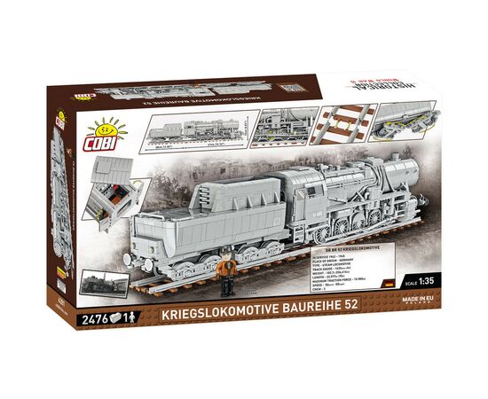 Конструктор Cobi Локомотив Kriegslokomotive Class 52 1:35, 2476 деталей (COBI-6281), изображение 2 Конструктор Cobi Локомотив Kriegslokomotive Class 52 1:35, 2476 деталей (COBI-6281), изображение 2