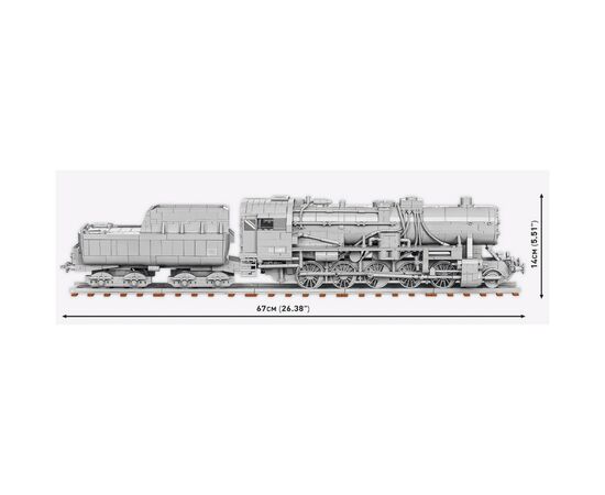 Конструктор Cobi Локомотив Kriegslokomotive Class 52 1:35, 2476 деталей (COBI-6281), изображение 9 Конструктор Cobi Локомотив Kriegslokomotive Class 52 1:35, 2476 деталей (COBI-6281), изображение 9