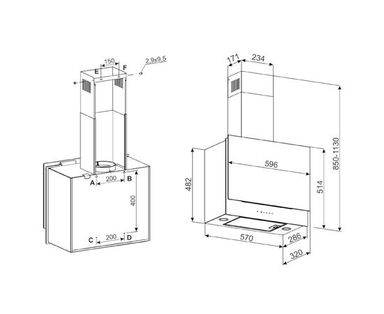 Вытяжка кухонная Eleyus INSPIRO 1200 LED 60 BL, изображение 12 Вытяжка кухонная Eleyus INSPIRO 1200 LED 60 BL, изображение 12