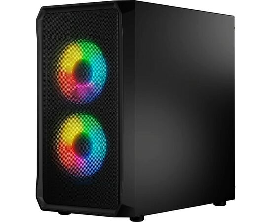 Корпус Logic concept PORTOS MESH+GLASS ARGB fans 3x120mm BLACK (AM-PORTOS-10-0000000-0002), зображення 2 Корпус Logic concept PORTOS MESH+GLASS ARGB fans 3x120mm BLACK (AM-PORTOS-10-0000000-0002), зображення 2