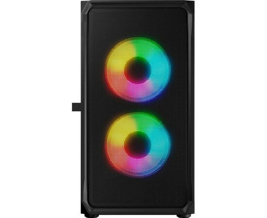 Корпус Logic concept PORTOS MESH+GLASS ARGB fans 3x120mm BLACK (AM-PORTOS-10-0000000-0002), зображення 3 Корпус Logic concept PORTOS MESH+GLASS ARGB fans 3x120mm BLACK (AM-PORTOS-10-0000000-0002), зображення 3
